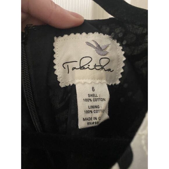 Anthropologie Tabitha Womens Lace Eyelet Overlay Sleeveless Sheath Mini Dress 6 - Picture 2 of 10